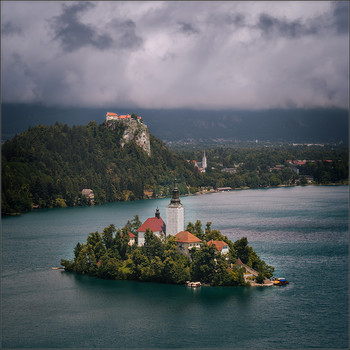 Утро на озере... / Словения, озеро Блед