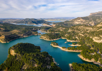 Вечерняя панорама / Горное водохранилище, Испания