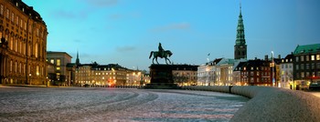 Copenhagen / панорама ночного Копенгагена