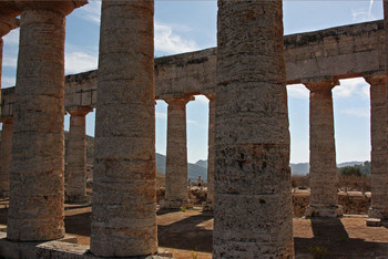Среди колонн / Дорический храм в Седжесте, Сицилия.