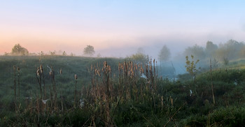 У озера Сосновое. / Майский туман на рассвете.
