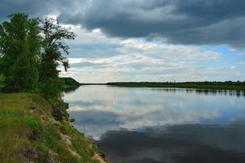 Вечер на реке / река Припять