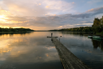Закат на озере / Карелия
