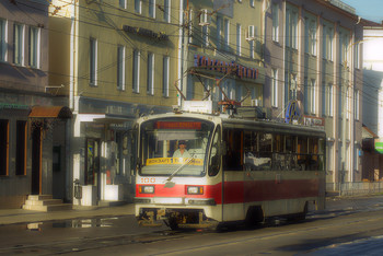 Трамвай,который шел на вокзал... / City in the Morning///