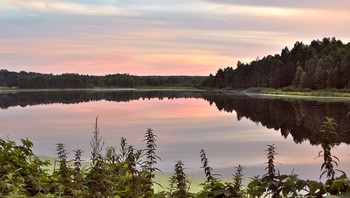 Красочный вечер на озере / Красочный вечер на озере Старое в Орловском Полесье