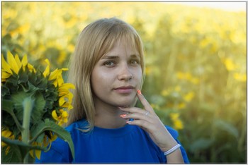 Вика / подсолнухи и Солнышко