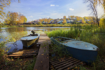 Осень в Плёсе / г.Плёс,Ивановская область,река Шохонка
