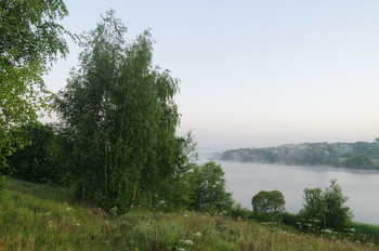 Утро в Комсомольском / Представляю вам новую серию &quot;В гостях у Гостянки&quot;.
На заднем плане,окутанная в тумане,та самая река Гостянка.
Июль,пос.Комсомольский(Белгородский район).