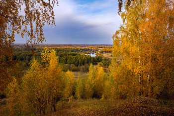 Осенний вечер / Вид на Быковское озеро