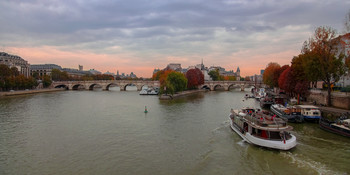 Осенний Париж / Париж. Вид на Сену