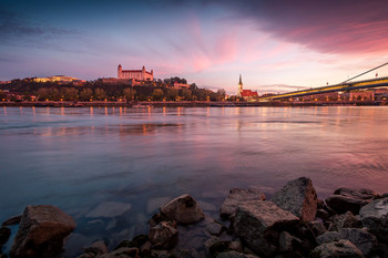 &nbsp; / Few minutes before sunrise in the capital city of Slovakia. :)
