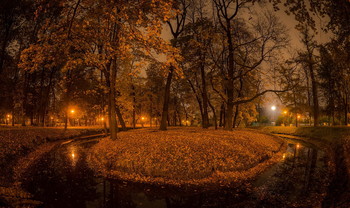 Осенью и вечером светло. / Вечер в Таврическом парке.