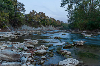 &nbsp; / Середина октября 2020, вечер, река Пшеха.
Так мало воды в нашей реке ещё никогда не было.