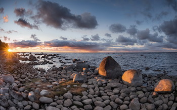 В очередь за солнцем... / Восход на Финском заливе. Карельский перешеек.