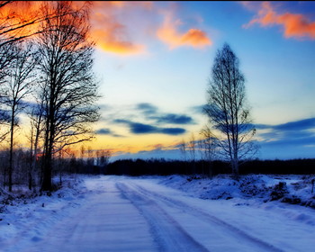 Зимний вечер / Урал. Зима