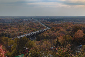 мост через Клязьму / осенний вид Владимира