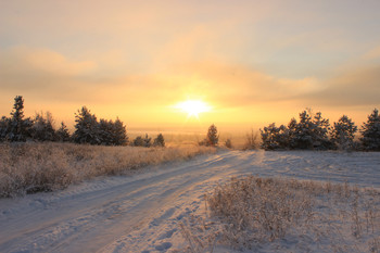 Морозный закат / Саратовская область. декабрь 2020