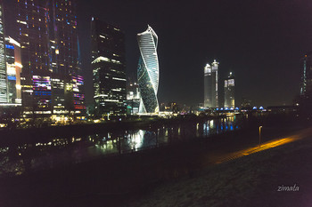 ночной город / Москва, Сити