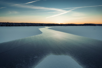 Ледяная река / Первый лёд на Подмосковных водоёмах