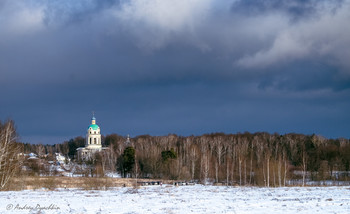 Морозное утро / Никольский собор, Барские пруды, деревня Гребнево Щелковского района