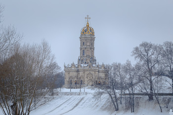 церковь в Дубровицах / зима в Подмосковье