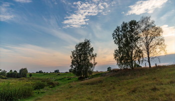 Догорал осенний вечер... / Закат.
