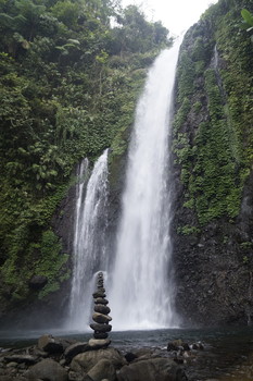 waterfall stones / taken this photo while traveling around the island of Java in Indonesia