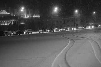 Непогода / Зима, метель ,набережная . Город Брянск