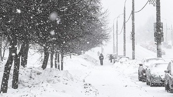 Снегопад / вчера в Москве