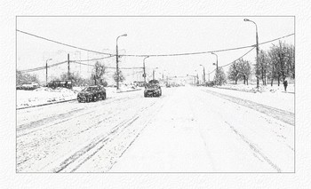 Снегопад / в Москве