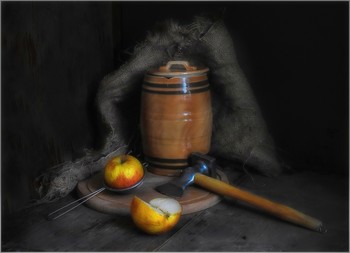 ...... Этюд с яблоками .... / предметная композиция