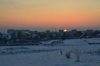 закат / деревня в черте города