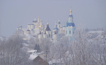 Января морозная тональность / Вид на город с восточной окраины. Арзамас. Январь.