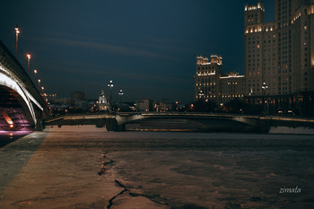 лед на реке / Московский вид