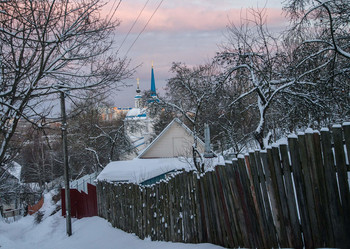 Вечерняя улочка / Окрестности Тихвинской церкви Брянск