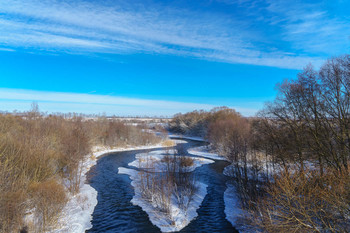 Февраль на реке Кшень. / Зима.