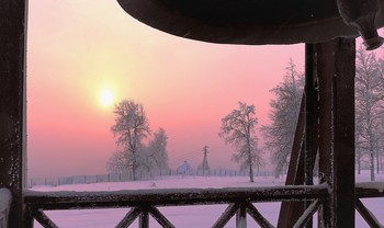 Белогорский закат... / Пермский край,гора Белая, вид со звонницы Белогорской обители