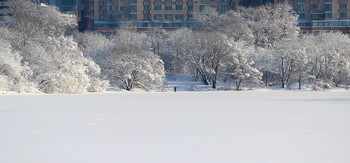 Тонкая грань / Снежный пейзаж на Москва реке.