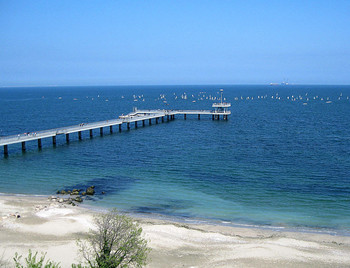 Регата / море,мост,пляж, яхты