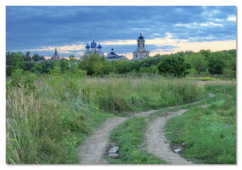 Вечерний пейзаж / Высоцкий монастырь Серпухов