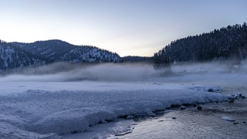 Зимний туман / Зимний туман над Бией