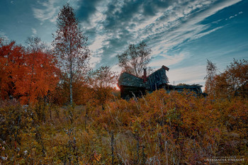 осень в забытой деревеньке / октябрь в костромской области