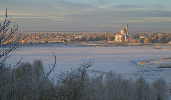 Зимнее утро / Февраль. Вид на село Выездное.