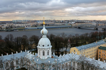 Со Cмольного / С колокольни Смольного собора. Январь 2020 г.