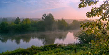 Утренний пейзаж. / Конец лета. Утро на озере Сосновое.
