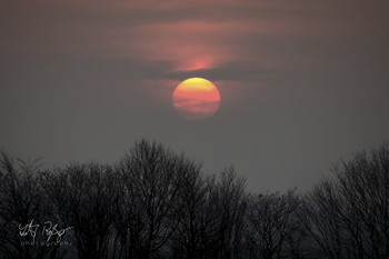 &nbsp; / Sonnenuntergang im späten Winter
