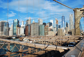 Нбю-Йорк. / Вид с Бруклинского моста.