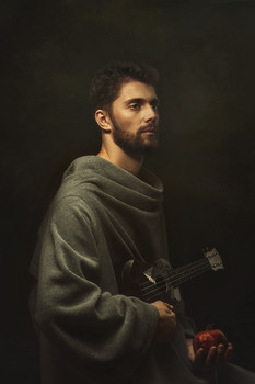 Портрет молодого человека с гитарой. / Художественная ретушь-имитация живописи, исходник здесь: https://vk.com/di_ageeva?z=photo198566655_457249409%2Fwall198566655_8311