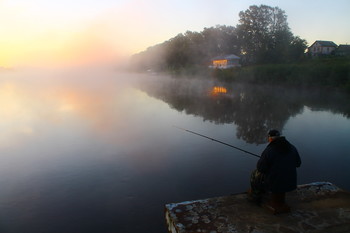 Восход на реке Клязьма в Гороховце (Владимирская область) / Восход на реке Клязьма в Гороховце (Владимирская область)