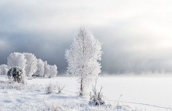Ангара в ноябре. / Туман над замерзающей Ангарой.